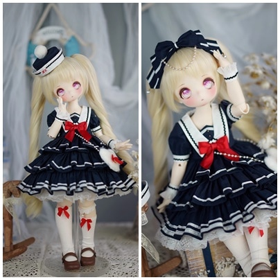 0特売即納品AF10256【独舞天堂】1/4MSD,PUYOODOLL用洋服6点セット(帽子セット)
