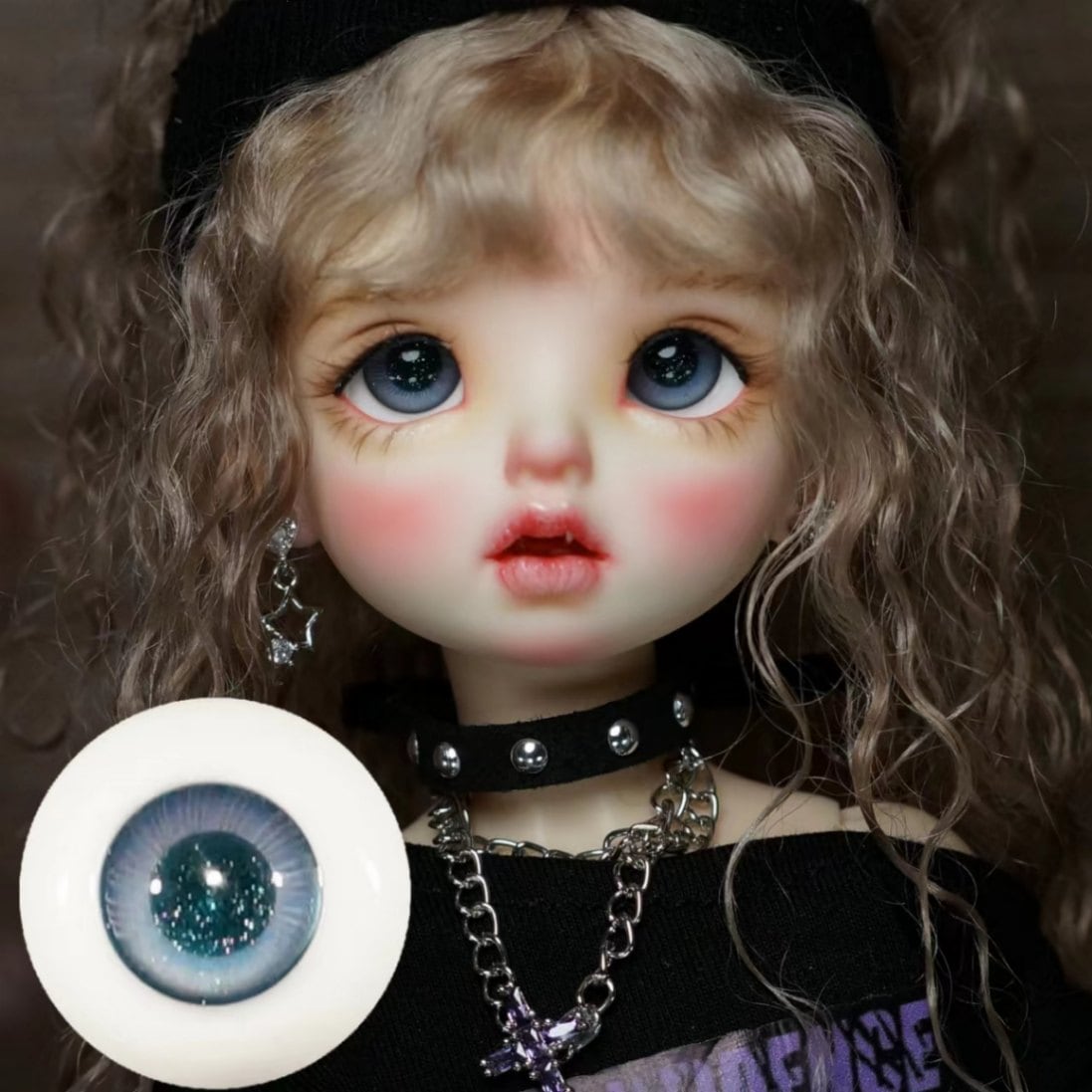 EYER491【xkm】ドール用グラスアイ12~16ｍｍ