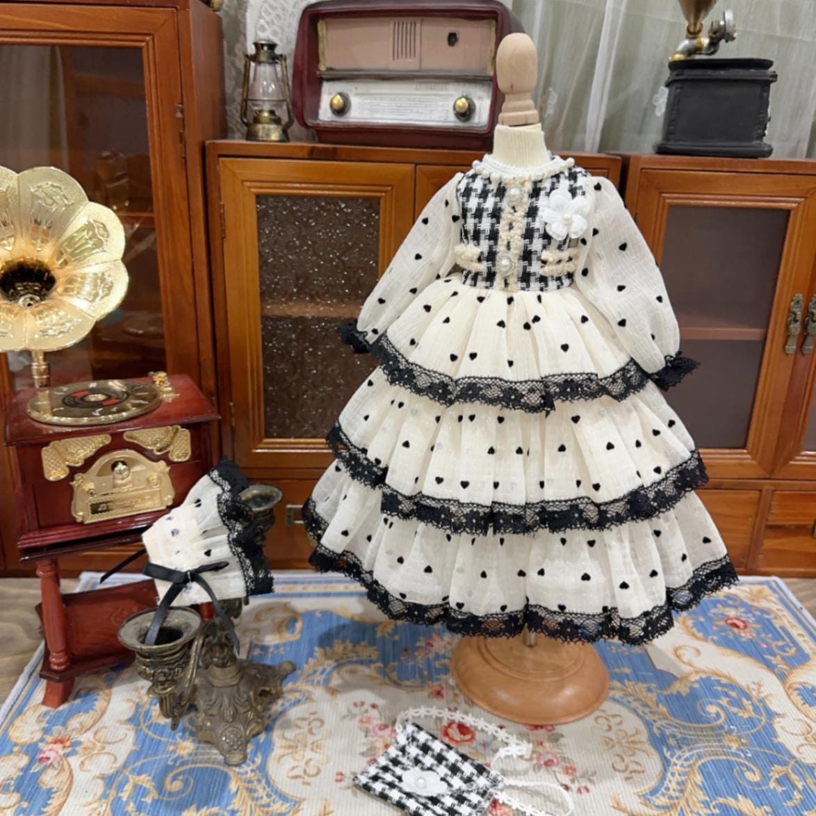 AF10348【Xmya】1/3Blythe,SD/DD,MSD,幼SD洋服2点セット