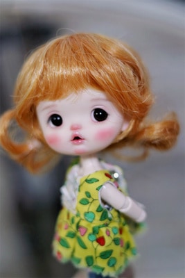 U-4268【KAKA】1/8，ob11ドール(頭囲14~15cm)用ウィッグ