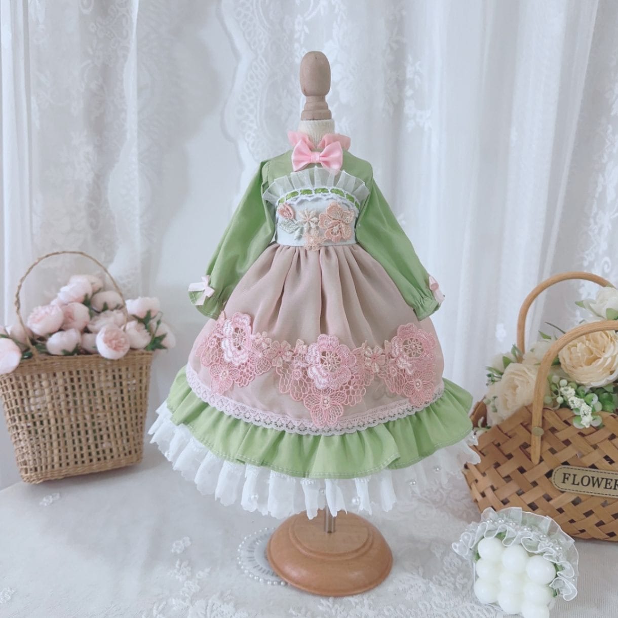 AF10404【Xmya】1/3Blythe,SD/DD,MSD,幼SD洋服2点セット