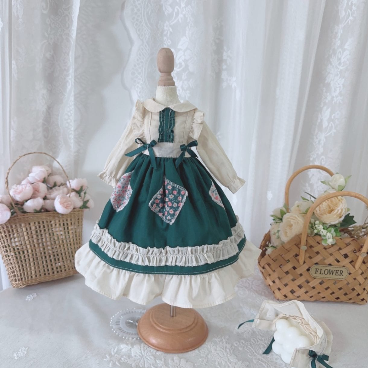 AF10407【Xmya】1/3Blythe,SD/DD,MSD,幼SD洋服2点セット