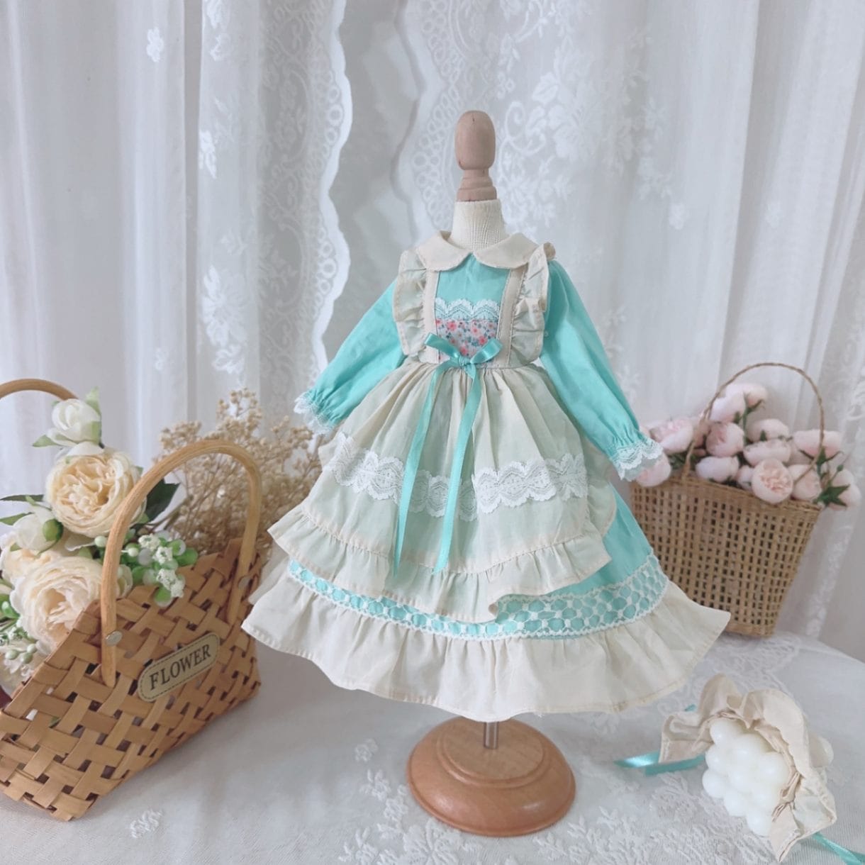 AF10412【Xmya】1/3Blythe,SD/DD,MSD,幼SD洋服2点セット