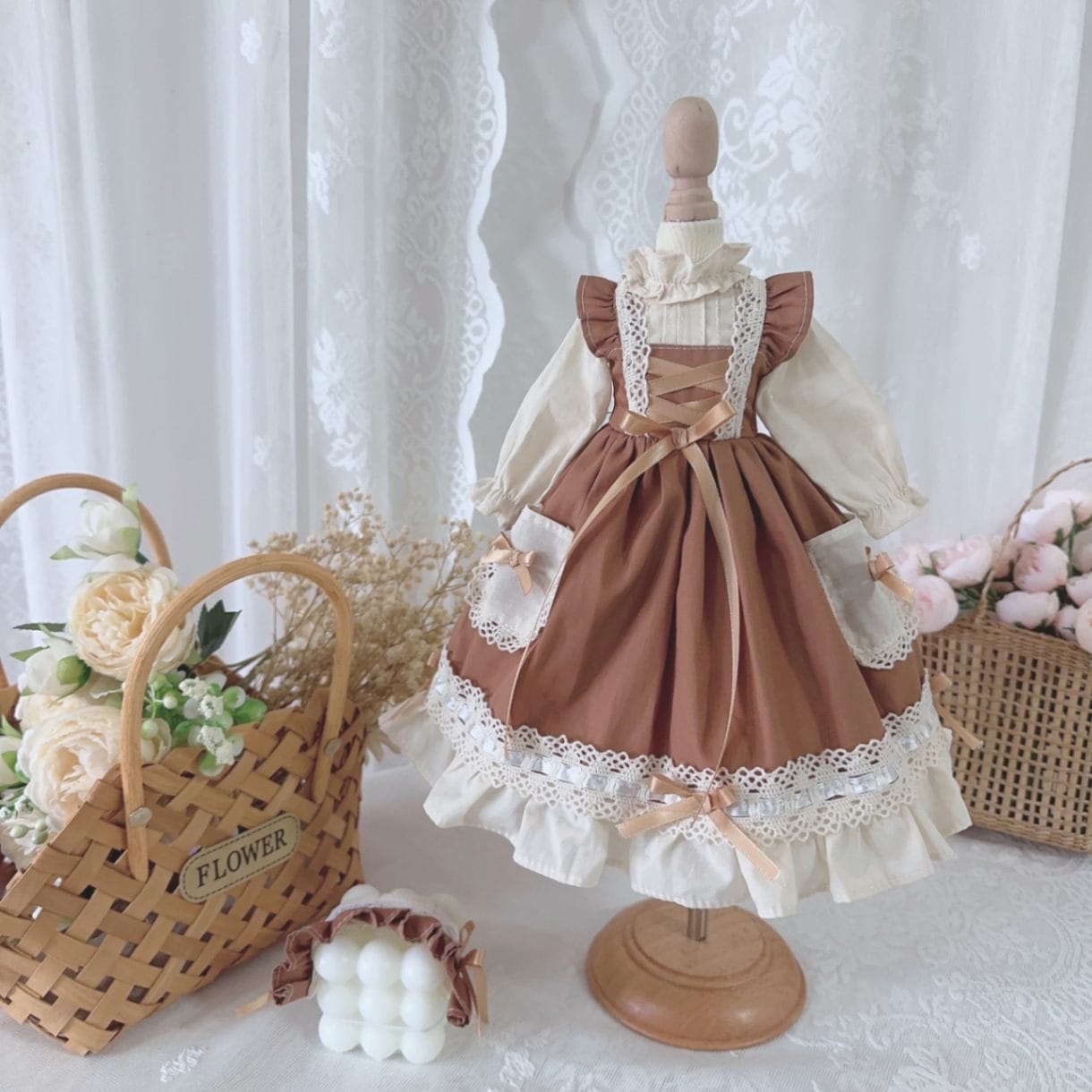 AF10413【Xmya】1/3Blythe,SD/DD,MSD,幼SD洋服2点セット
