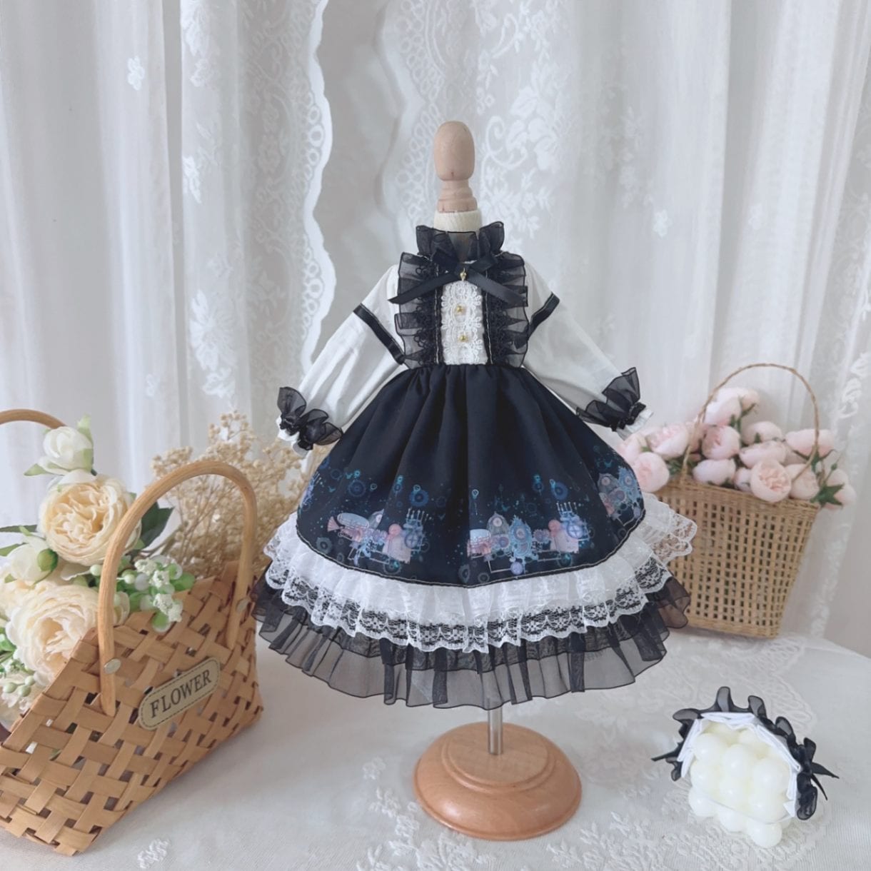 AF10415【Xmya】1/3Blythe,SD/DD,MSD,幼SD洋服2点セット