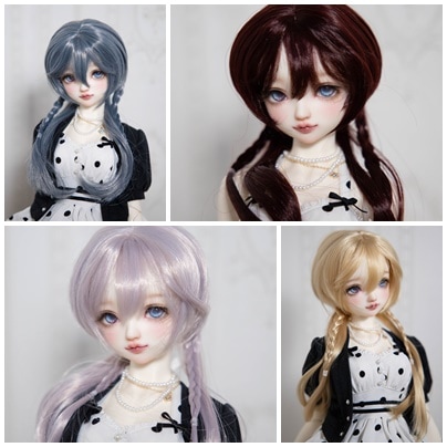 U-4306【KAKA】1/6,1/4，1/3ドール(頭囲15~23.5cm)用ウィッグ