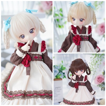 U-4309【KAKA】1/6,1/4ドール(頭囲15~19cm)用ウィッグ