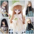 U-4319【KAKA】1/6,1/4，1/3ドール(頭囲15~23.5cm)用ウィッグ