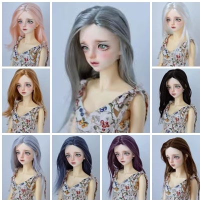 U-4322【KAKA】1/4，1/3ドール(頭囲17~23.5cm)用ウィッグ