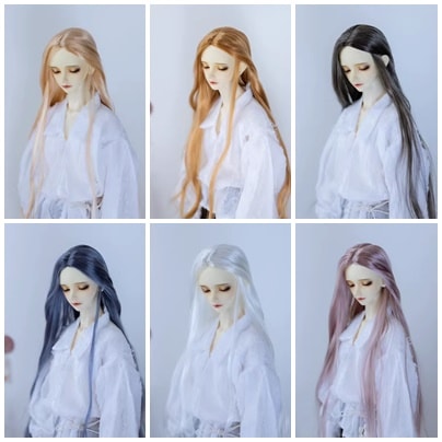 U-4325【KAKA】1/4，1/3ドール(頭囲17~23.5cm)用ウィッグ