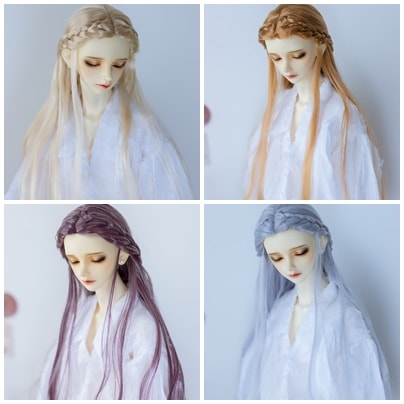 U-4337【KAKA】1/4，1/3ドール(頭囲17~23.5cm)用ウィッグ