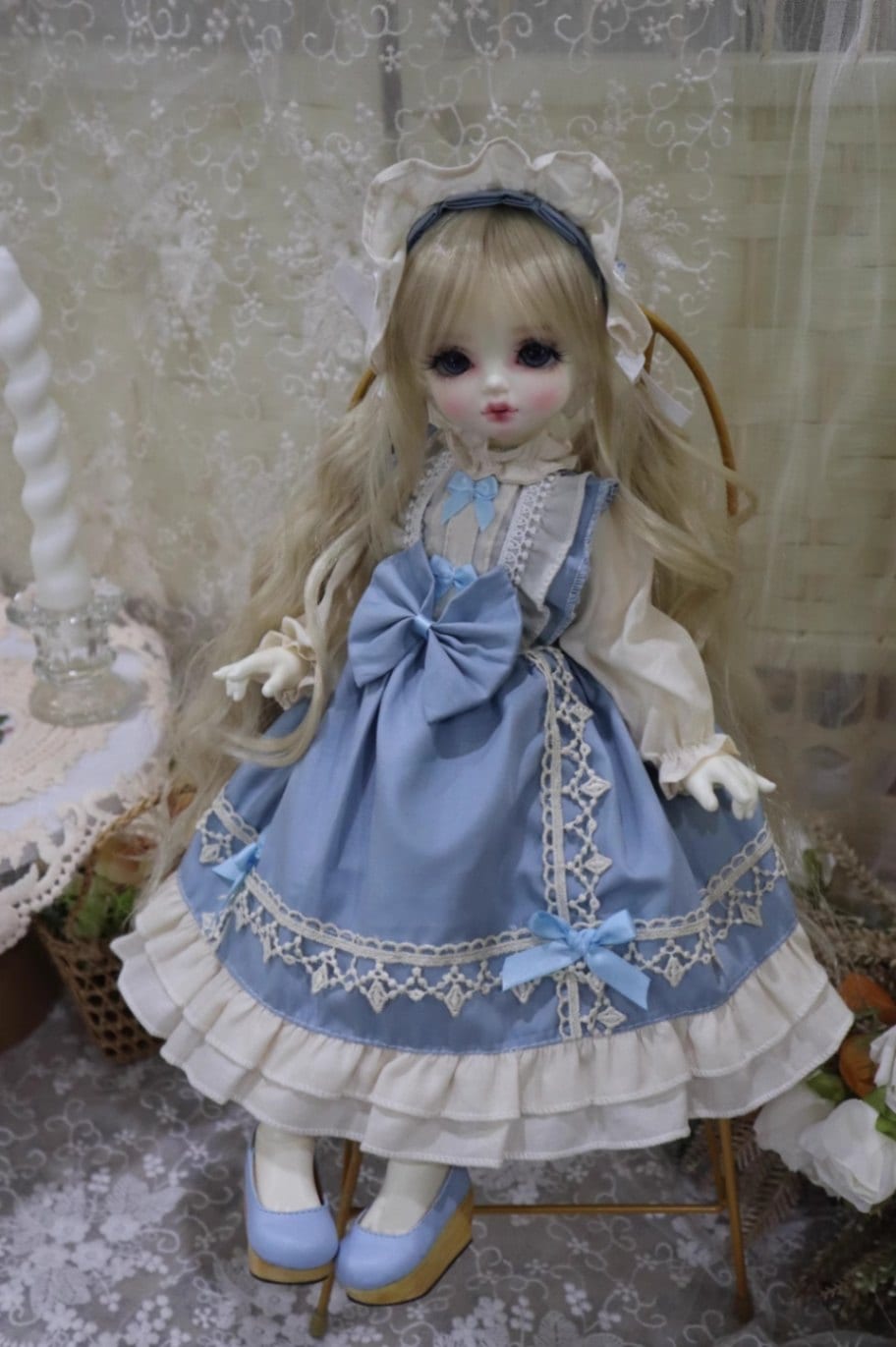AF10462【Xmya】1/3Blythe,SD/DD,MSD,幼SD洋服2点セット