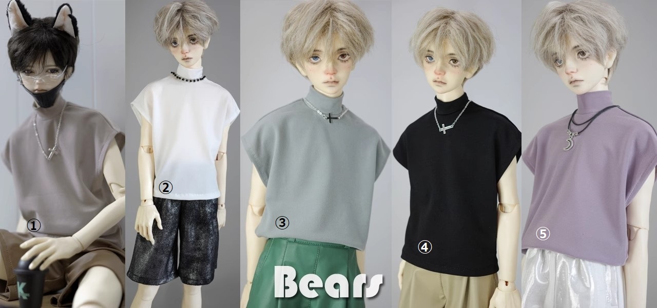 AF10468【Bears】1/4MSD, 1/3,  70cm ド-ル用シャツ