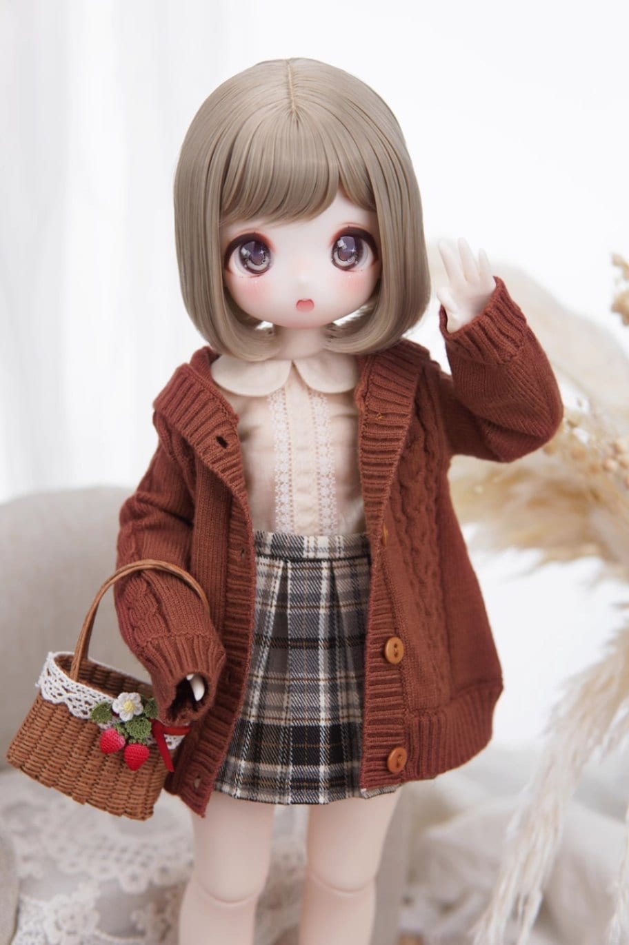 AF10493【SALA】1/4★MSD、MDD用カーディガン