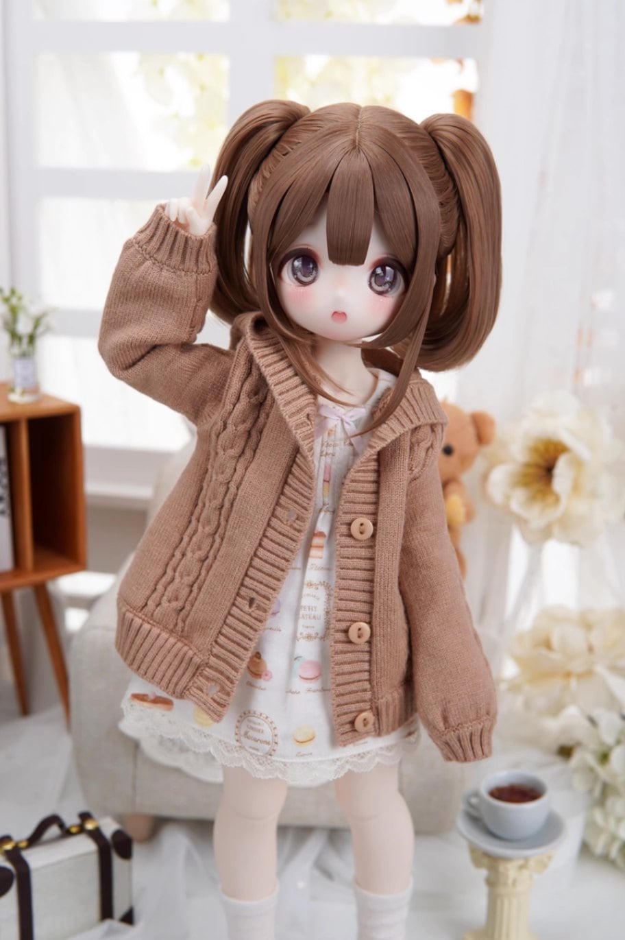 AF10494【SALA】1/4★MSD、MDD用カーディガン