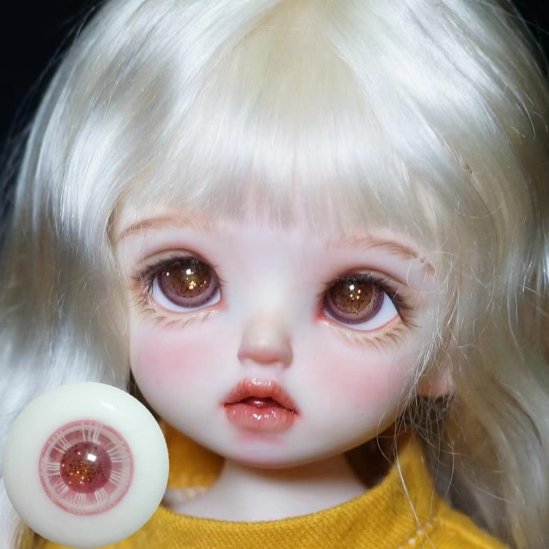 即納品(小物)EYER438【xkm】ドール用グラスアイ（14mm/普通瞳）