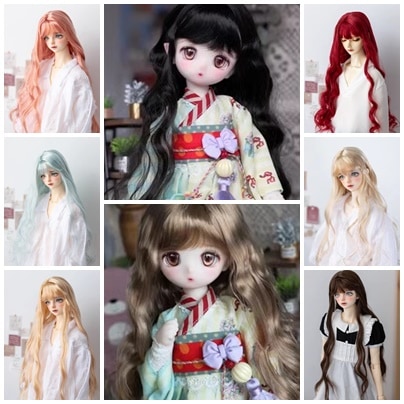 U-4414【KAKA】1/6,1/4，1/3ドール(頭囲15~23.5cm)用ウィッグ