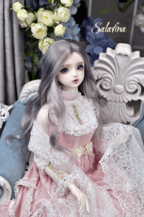 U-4476【SALA】1/3幼SD，MSD,SD/DD(頭囲15~24cm)用ウィッグ