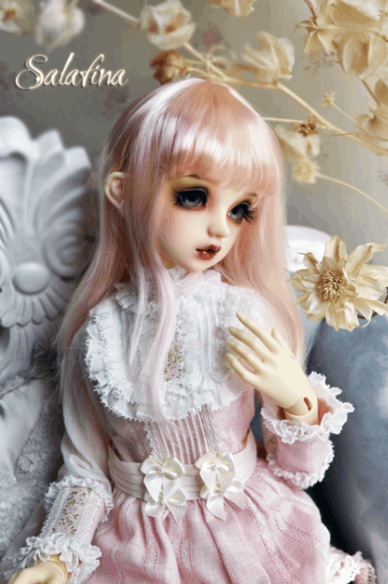 U-4478【SALA】幼SD，MSD(頭囲15~19cm)用ウィッグ