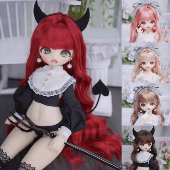 U-4427【KAKA】1/6,1/4，1/3ドール(頭囲15~23.5cm)用ウィッグ