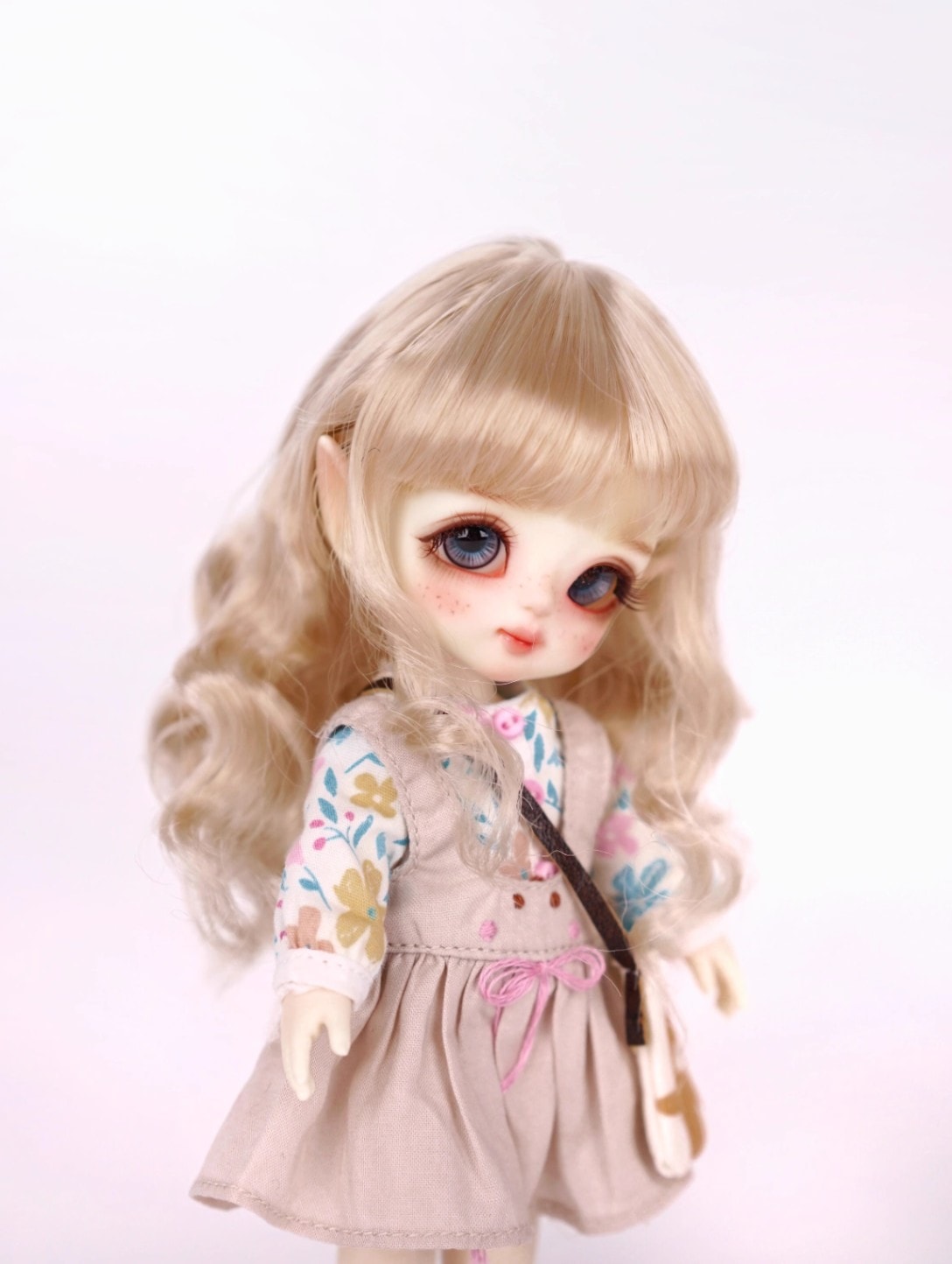 U-4439【KAKA】1/6,1/4，1/3ドール(頭囲15~23.5cm)用ウィッグ