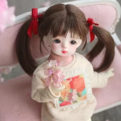 U-4442【KAKA】1/6,1/4，1/3ドール(頭囲15~23.5cm)用ウィッグ