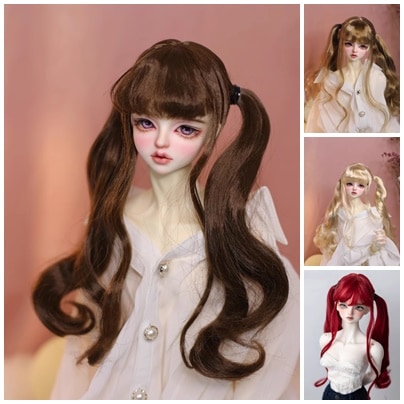 U-4443【KAKA】1/6,1/4，1/3ドール(頭囲15~23.5cm)用ウィッグ