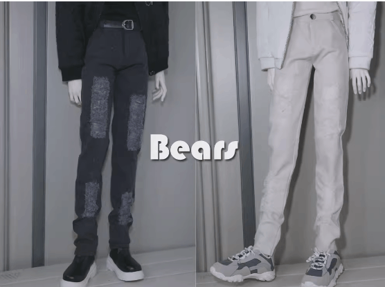 AF10562【Bears】1/3MSD,SD, 1/3,  70cm, id75, LOONG SOUL73ド-ル用ズボン