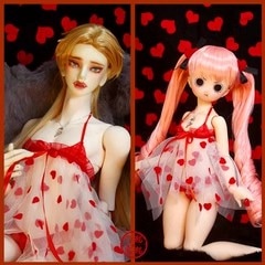 KM1745【MOMO】1/3MSD/MDD,SD/DD,70cm,id75用ベビードール3点セット