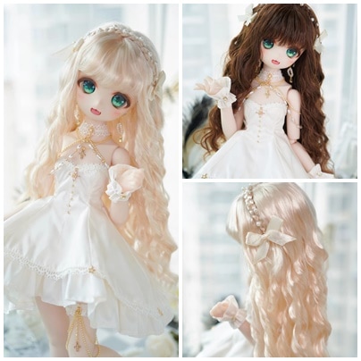 U-4498【KAKA】1/4，1/3ドール(頭囲17~23cm)用ウィッグ