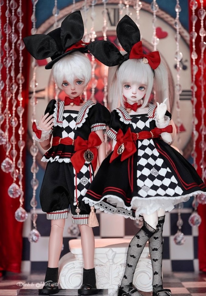 AF10607【bluebban】MDD，MSD男/女用洋服7点セット（黒）