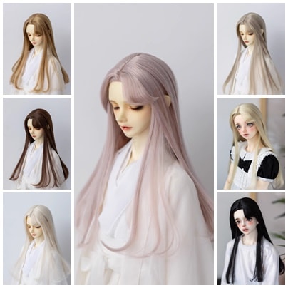 U-4517【KAKA】1/4，1/3ドール(頭囲17~23.5cm)用ウィッグ