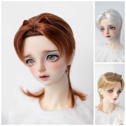 U-4520【KAKA】1/3ドール(頭囲21.5~23.5cm)用ウィッグ