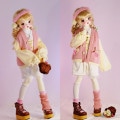 AF10629【xq】幼SD，MDD,MSD用洋服4点セット|女の子 セット服(総合)|◆ドール洋服（種類別）