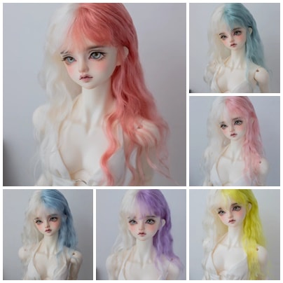 U-4535【KAKA】1/4，1/3ドール(頭囲17~23.5cm)用ウィッグ