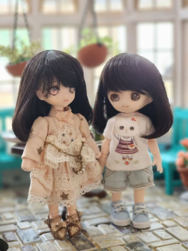 即納品U-1308【sen】オビツ11用ウィッグ（11.5ｃｍ）