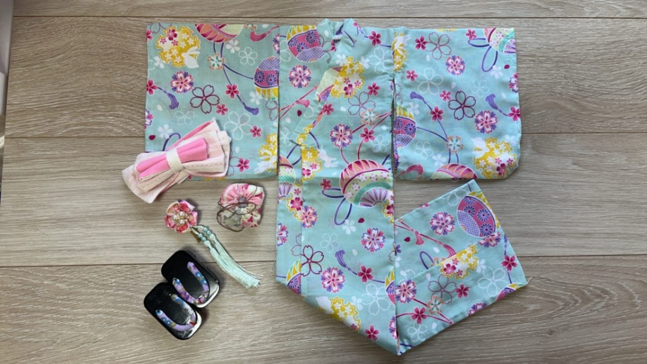 即納品浴衣+下駄 （草履）お得セット2(SD/DD/DDDY)