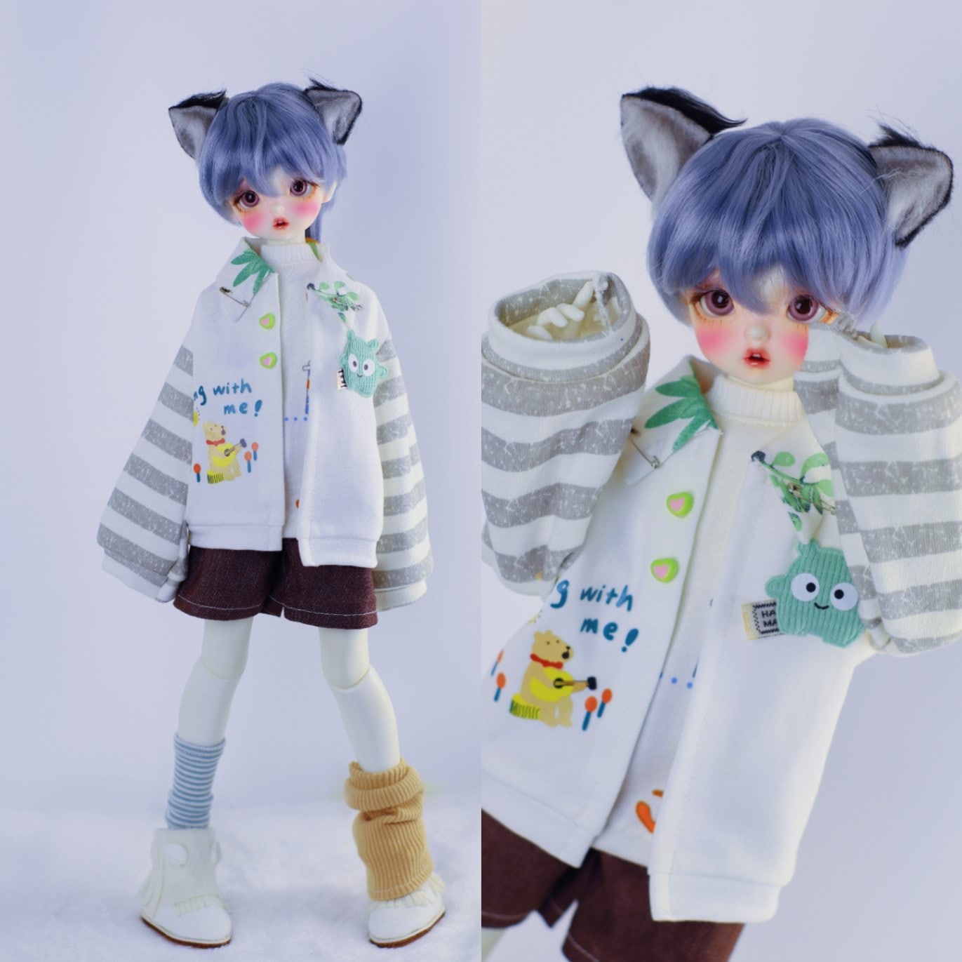 AF10707【xq】幼SD，MSD用洋服4点セット