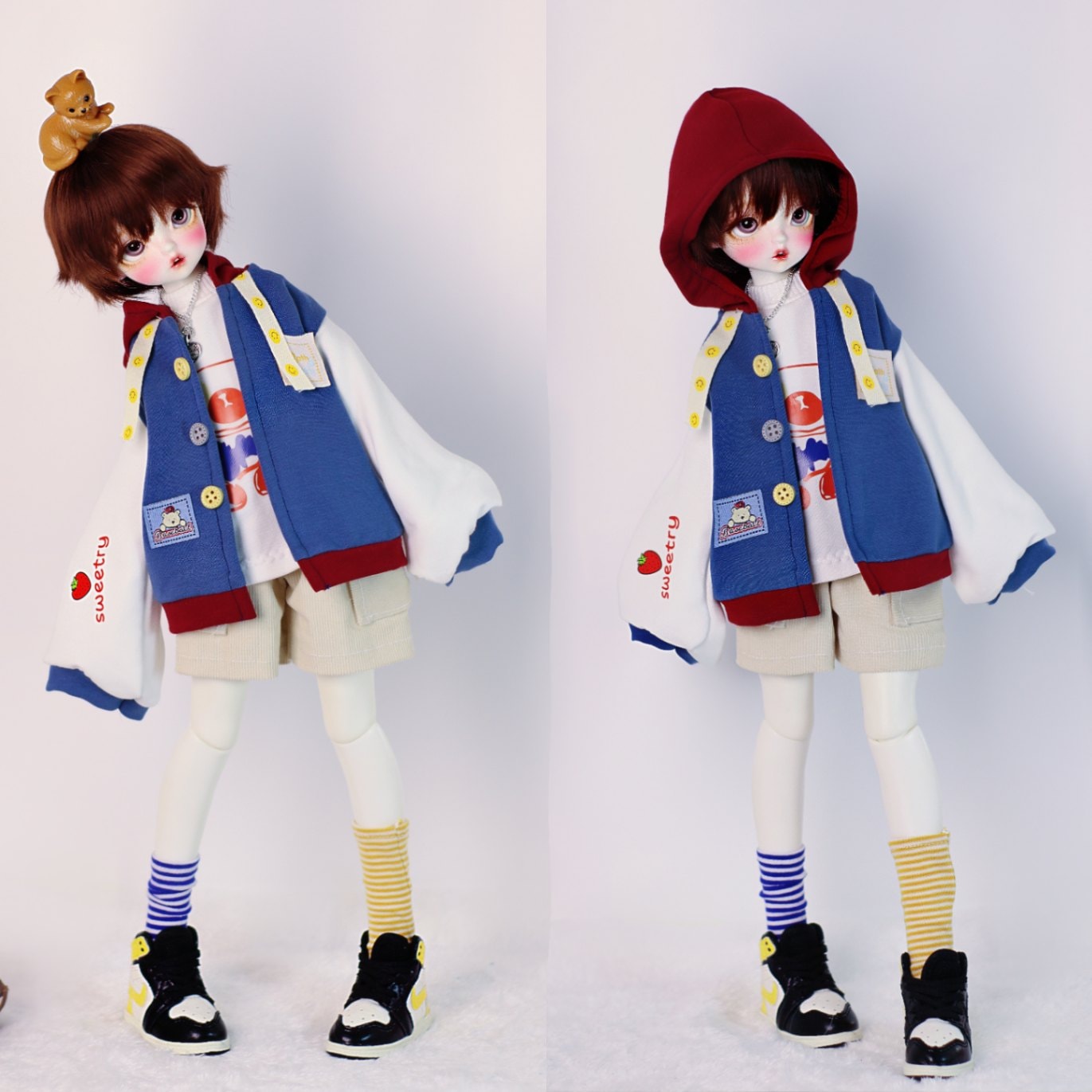 AF10727【xq】幼SD，MSD用洋服4点セット