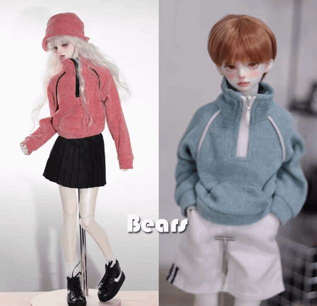 AF10750【Bears】1/3MSD,SD/SDGR女, 1/3,  70cm, id75, LOONG SOUL73ド-ル用シャツ