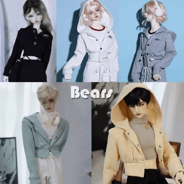 AF10754【Bears】1/3MSD,SD/SDGR女, 1/3,  70cm, id75, LOONG SOUL73ド-ル用コ－ト