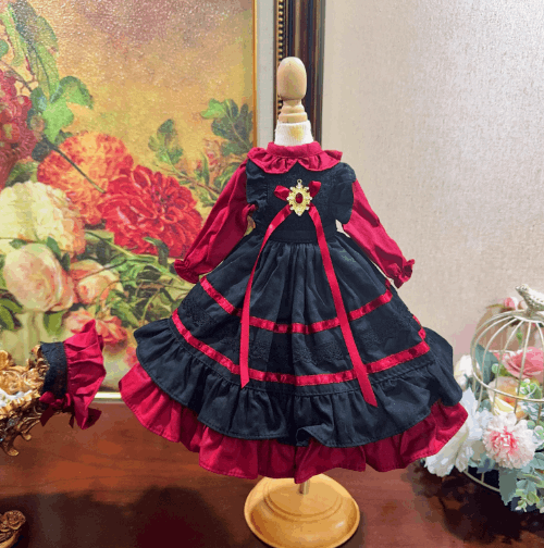 AF10922【Xmya】1/3Blythe,SD/DD,MSD,幼SD洋服2点セット