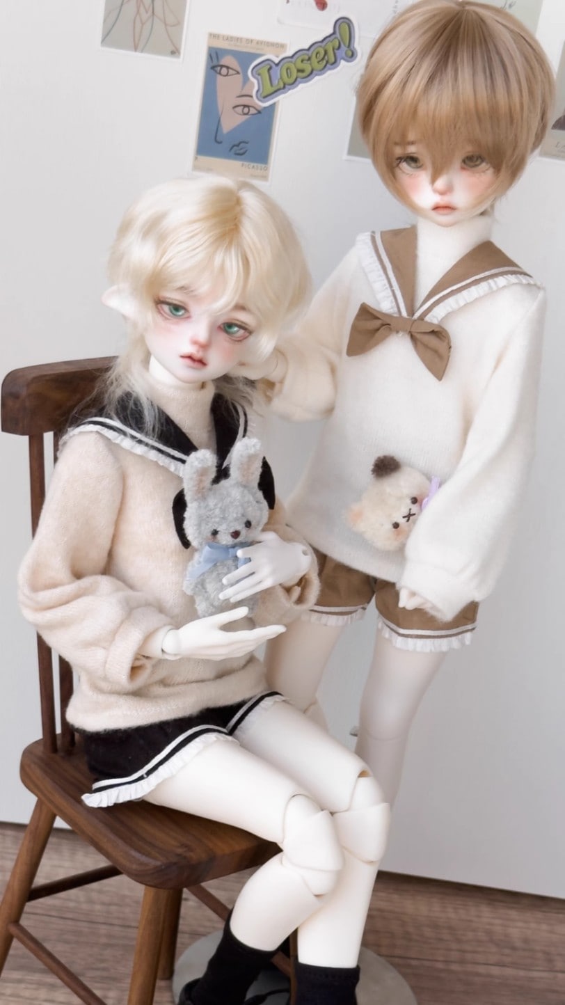 AF10929【ils】★ＭSD、MDD用洋服3点セット（2色あり）