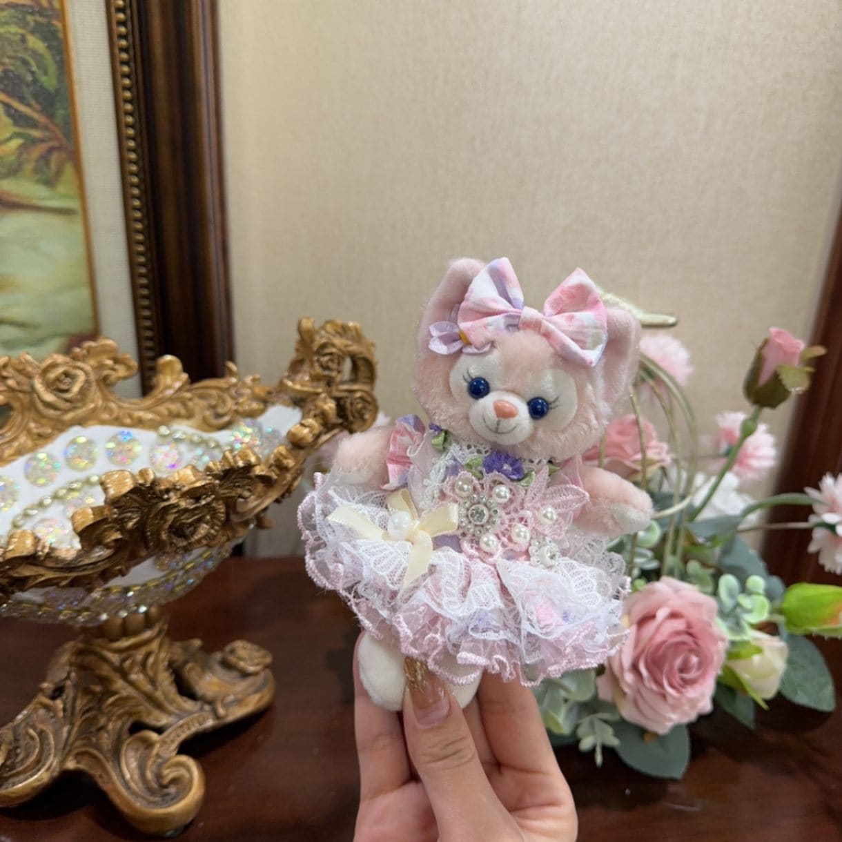 ysk0001【Xmya】ストラップキーホルダー  ダッフィー、ステラルー 洋服２点セット