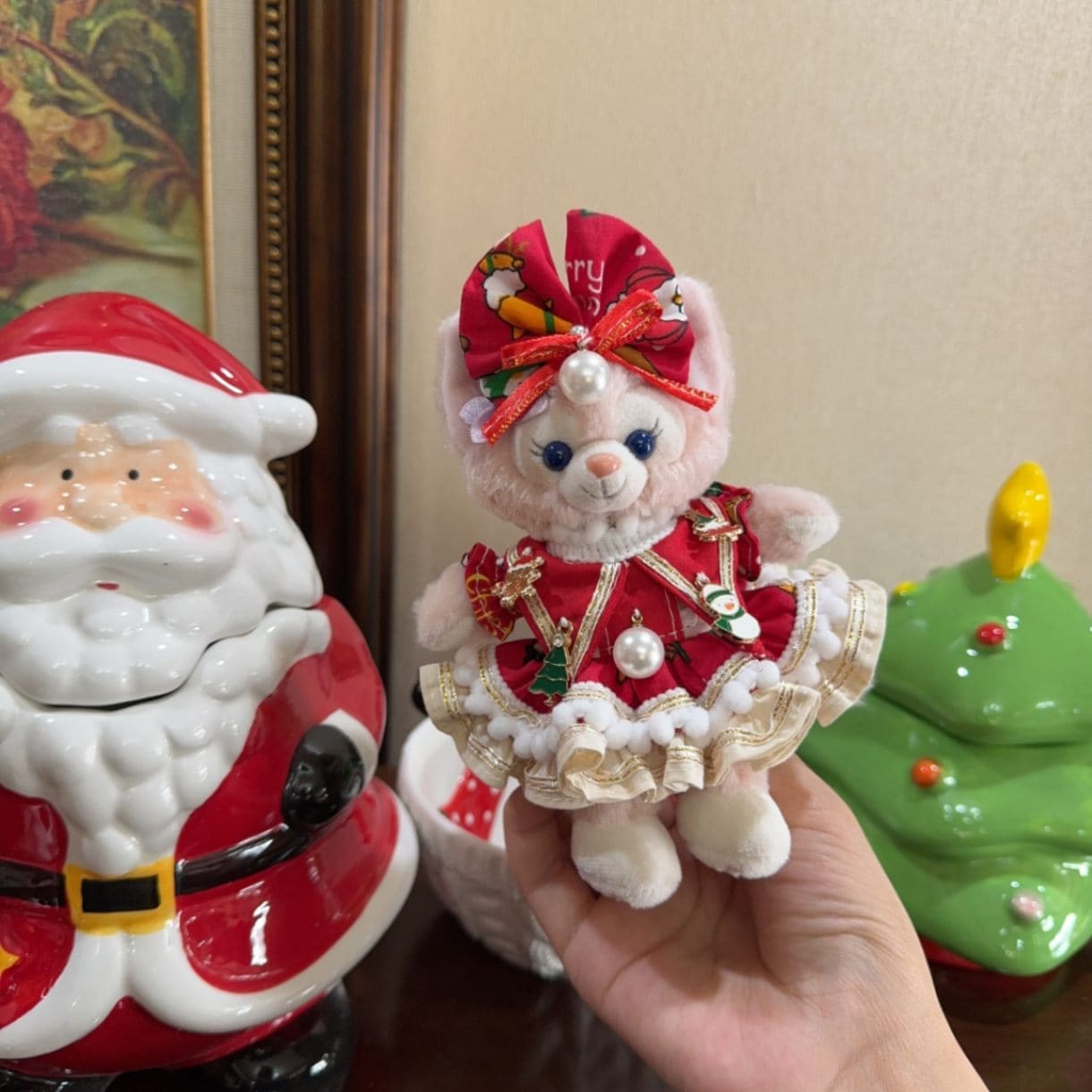 ysk0003【Xmya】ストラップキーホルダー  ダッフィー、ステラルー 洋服２点セット