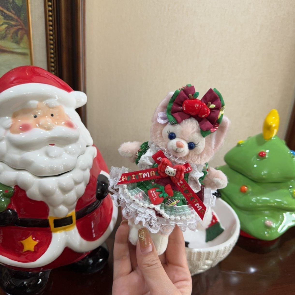 ysk0006【Xmya】ストラップキーホルダー  ダッフィー、ステラルー 洋服２点セット