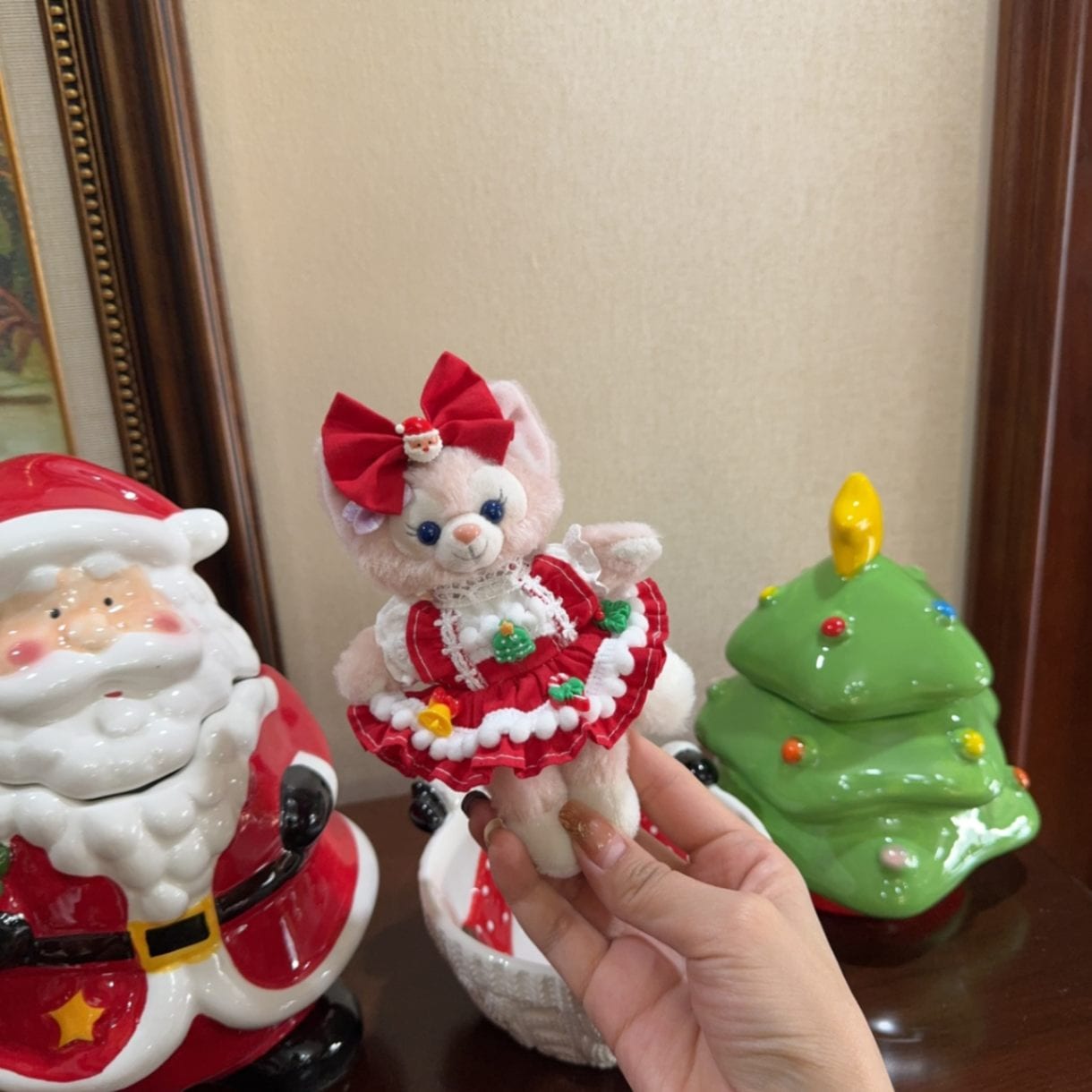 ysk0007【Xmya】ストラップキーホルダー  ダッフィー、ステラルー 洋服２点セット