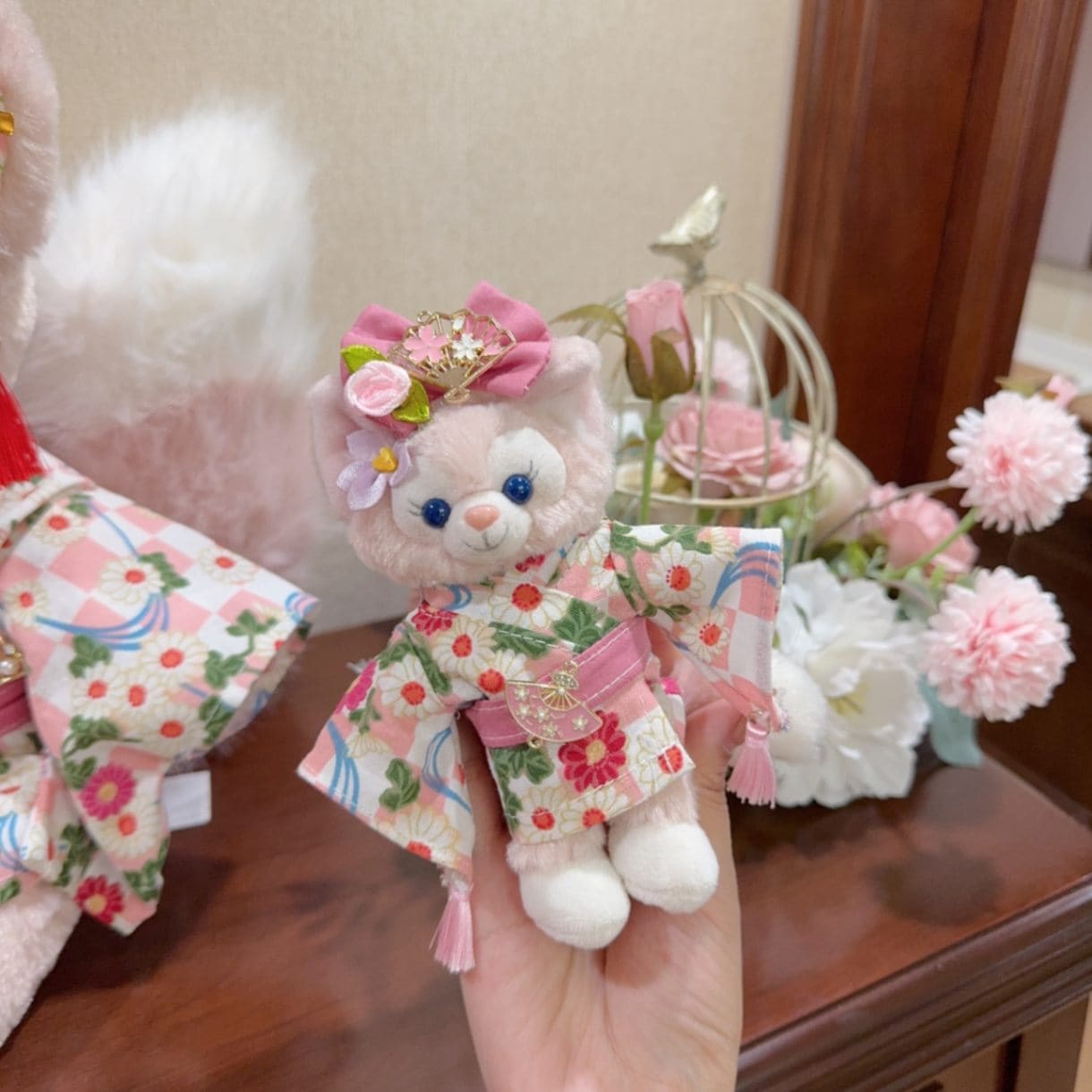 ysk0010【Xmya】ストラップキーホルダー  ダッフィー、ステラルー 洋服２点セット