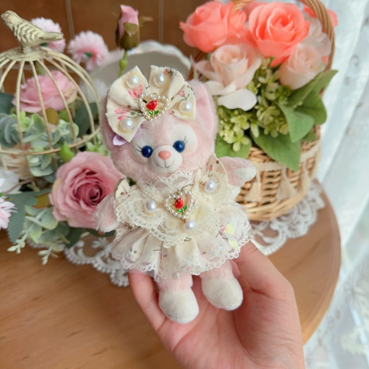 ysk0013【Xmya】ストラップキーホルダー  ダッフィー、ステラルー 洋服２点セット