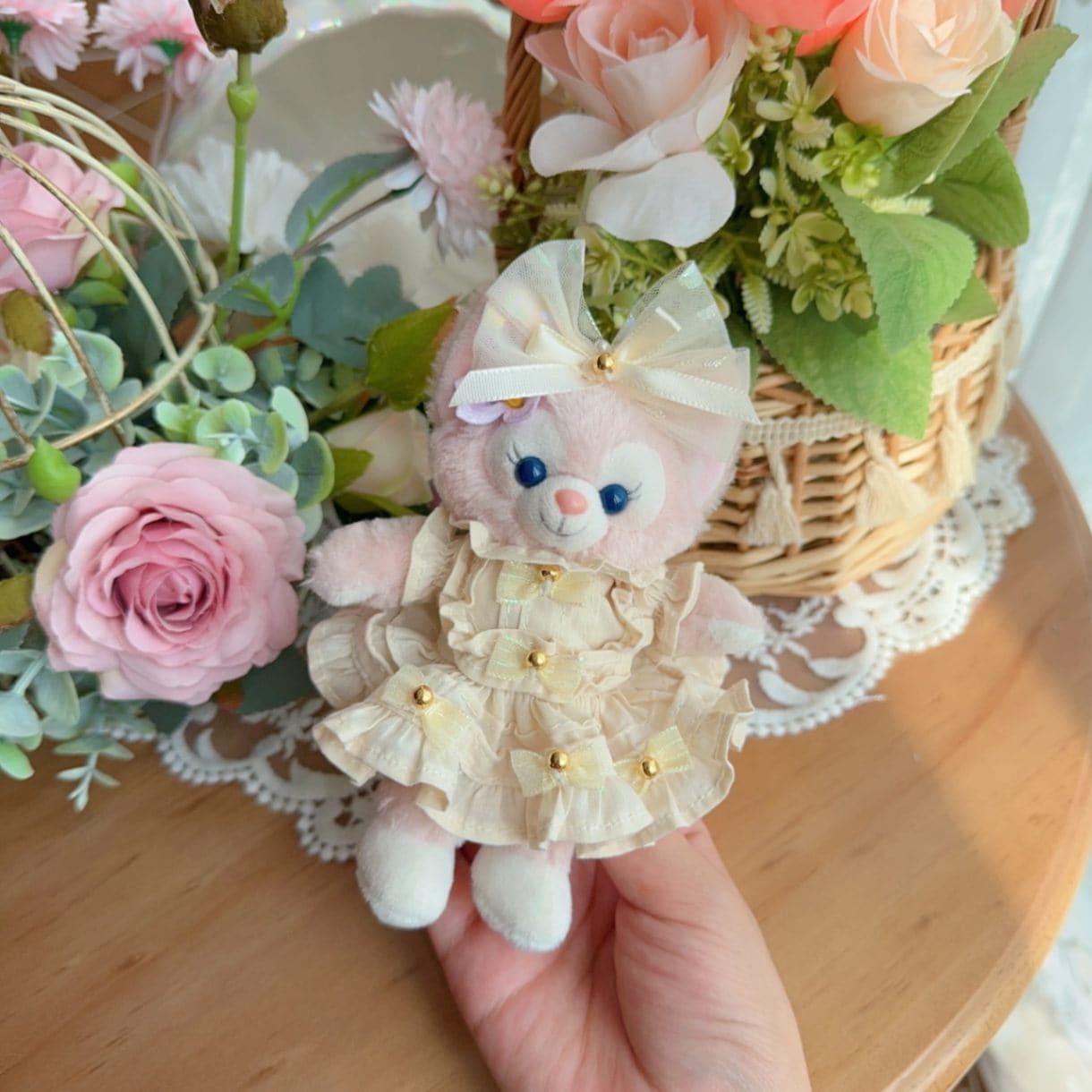 ysk0018【Xmya】ストラップキーホルダー  ダッフィー、ステラルー 洋服２点セット